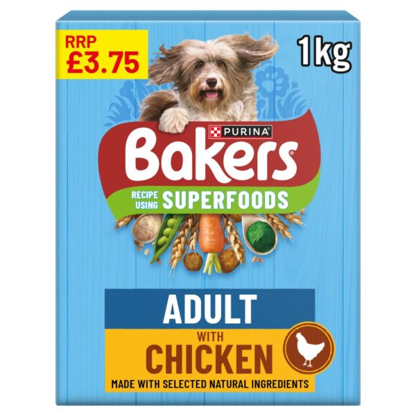 BAKERS Superfoods Chicken with Vegetables Dry Dog Food 1kg PMP 1Kg × 5 × 1