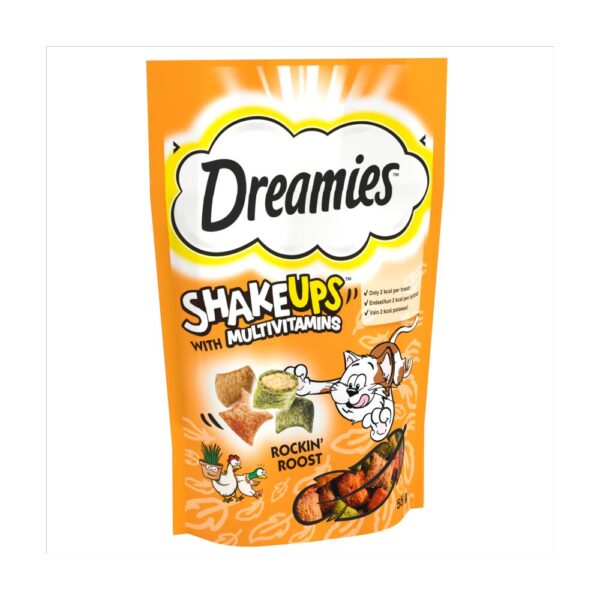 Dreamies Shakeups Multivitamins Rockin Rooster Cat & Kitten Treats 55g 55g × 8 × 1