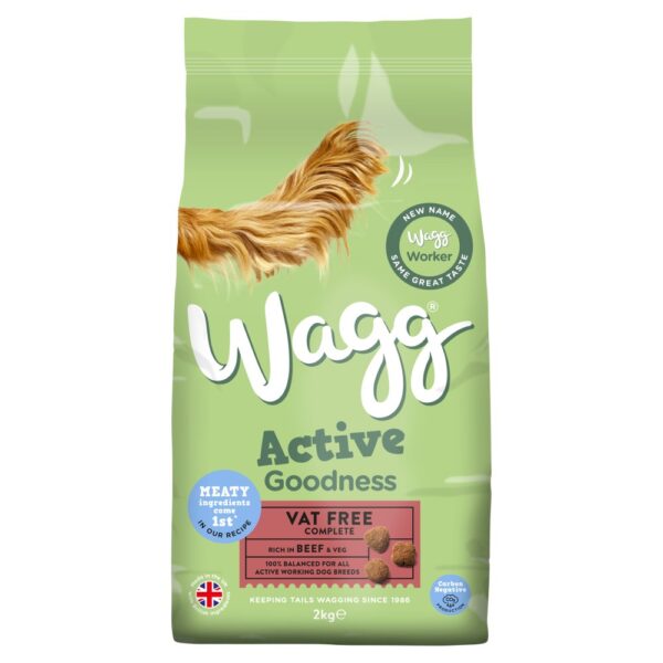 Wagg Active Goodness Vat Free Complete Rich in Beef & Veg 2kg 2Kg × 4